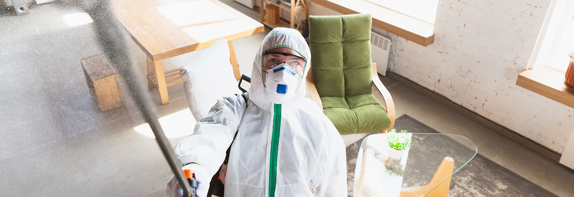 Experte für Schimmelentfernung in Hamburg behandelt Haus mit Schimmelbefall